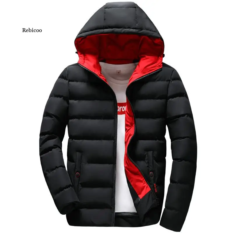 Winter Autum Men's Thick Jacket New Mens Casual Hooded Windproof Parkar Coat Fashion Warm Loose Jacket Male