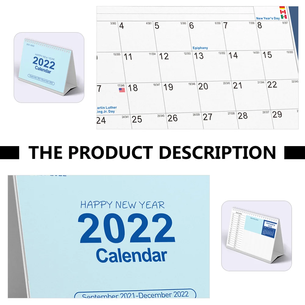 

1pc 2022 Desktop Small Desk Calendar Office Supply School Desk Calendar