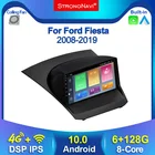 Автомагнитола 2DIN, Android 10, мультимедийный видеоплеер для Ford Fiesta 2009-2018, 2.5D IPS экран, GPS-навигация, Авторадио Carplay BT