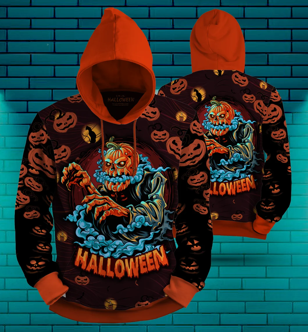 

Amazing Pumpkin Halloween 3D Full Over Print Hoodie Men Sweatshirt Unisex Streetwear Pullover Casual Jacket Tracksuits