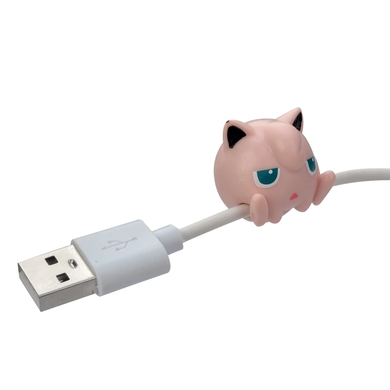 

Pokemon Go Cable Protector USB Charging Pikachu Eevee Psyduck Snoelax Cable Case Anime Action Figure Model Toys For Kids
