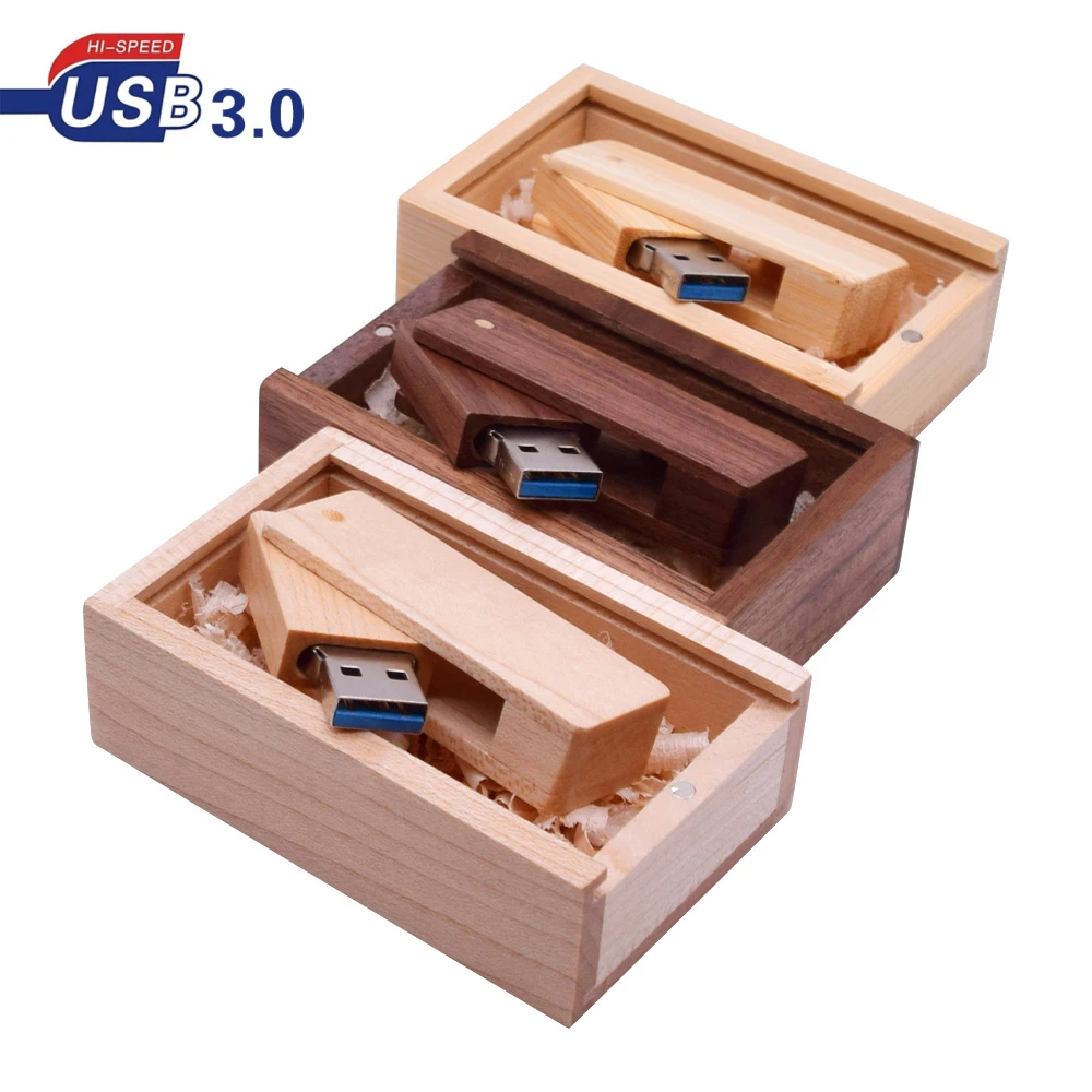 Пользовательский логотип Wood Rotae Square Saber флэш-накопитель Usb + коробка 3 0 8g/16g/32g/64g /128g