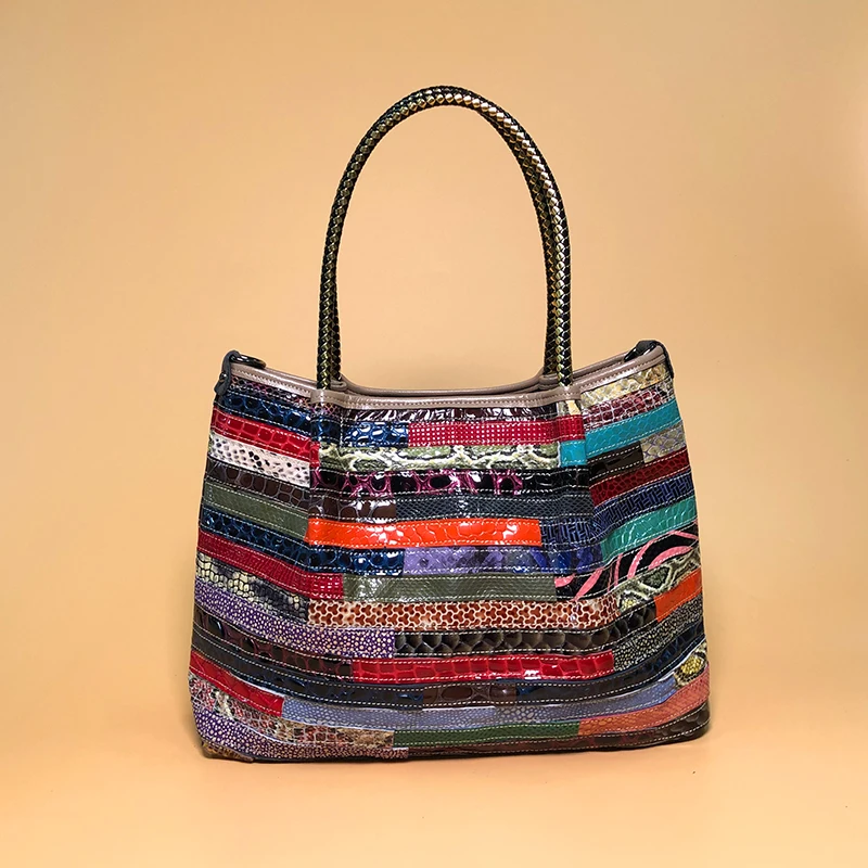 Первый слой воловьей кожи женская сумка из змеиной модная сумка-мессенджер