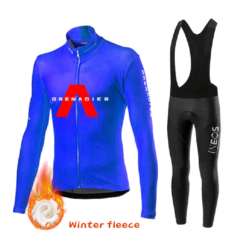 

Новый зимний теплый флисовый комплект INEOS, одежда для велоспорта, мужской костюм из Джерси, спортивная одежда для езды на велосипеде и горно...