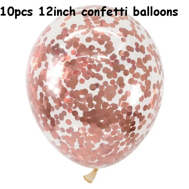 10pcs as the picture 10 шт. розовые и золотые воздушные шары набор конфетти хром шар День рождения деко вечерние украшения свадебные юбилей глобалы металлик - Цвет: 10pcs as the picture