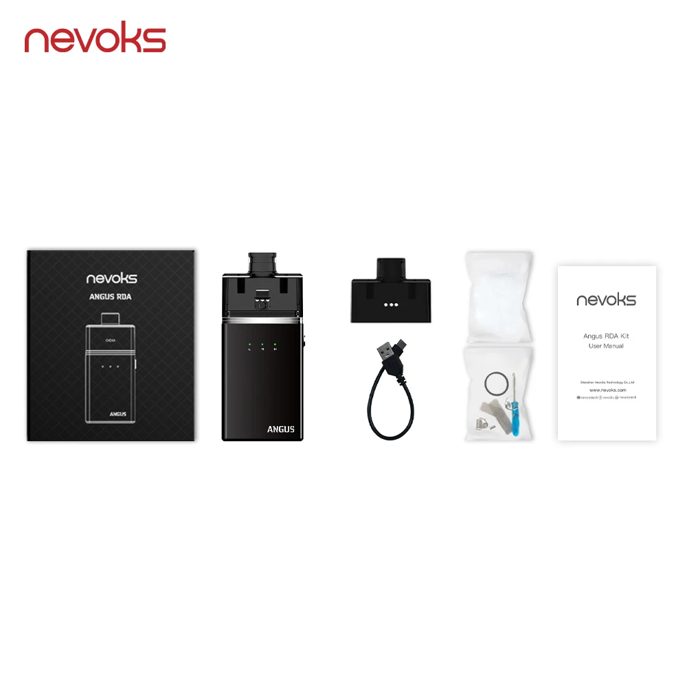 Новый Nevoks Angus RDA комплект 60 Вт мод Pod 0 18/0.5ом катушка квадратная сетка vape встроенный