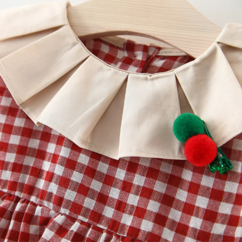 2020 хлопковая красная одежда принцессы для новорожденных девочек красное