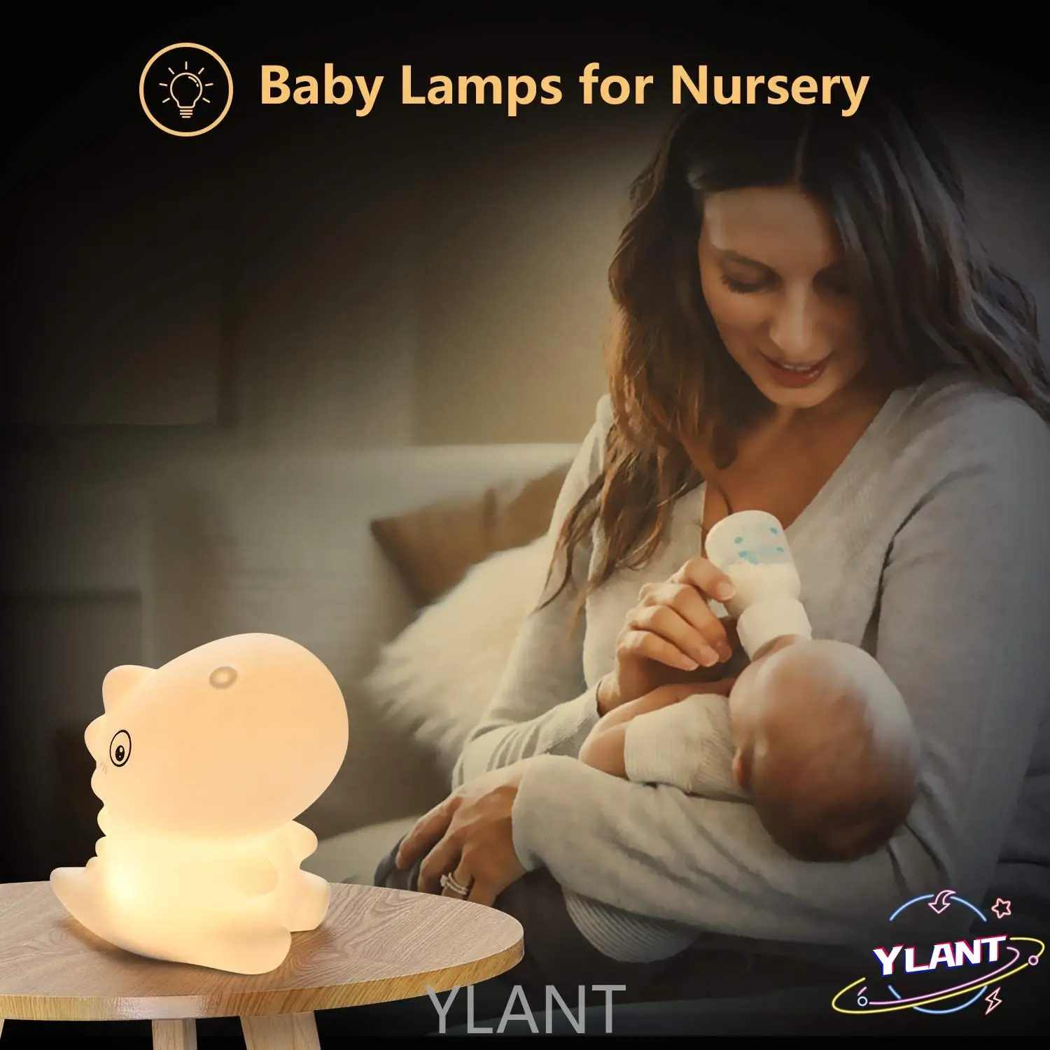 

Динозавр для малышей, детская спальня, мягкая игрушка, детская лампа, украшение для дома, рождественский подарок, светодиодные силиконовые ...