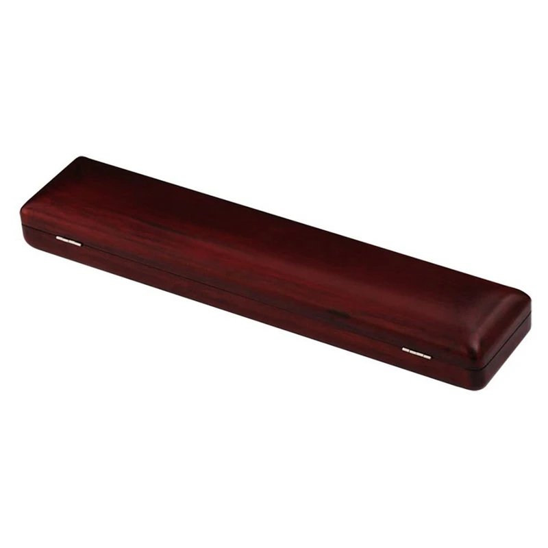 

HK.LADE Flute Hard Mahogany Case 17 Holes Flute Protective Carry Case Shockproof with Velvet Inside