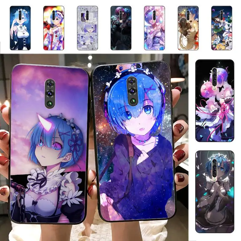 

Yinuoda RE ZERO Phone Case for Vivo Y91C Y11 17 19 17 67 81 Oppo A9 2020 Realme c3