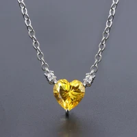 funmode cheap cz charms necklace pendant for women dress accessories heart shape letras para pulseras fn96