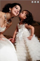free shipping new 2016 wedding party dresses girls pageant gowns princess dresses white long beaded tulle flower girl dresses