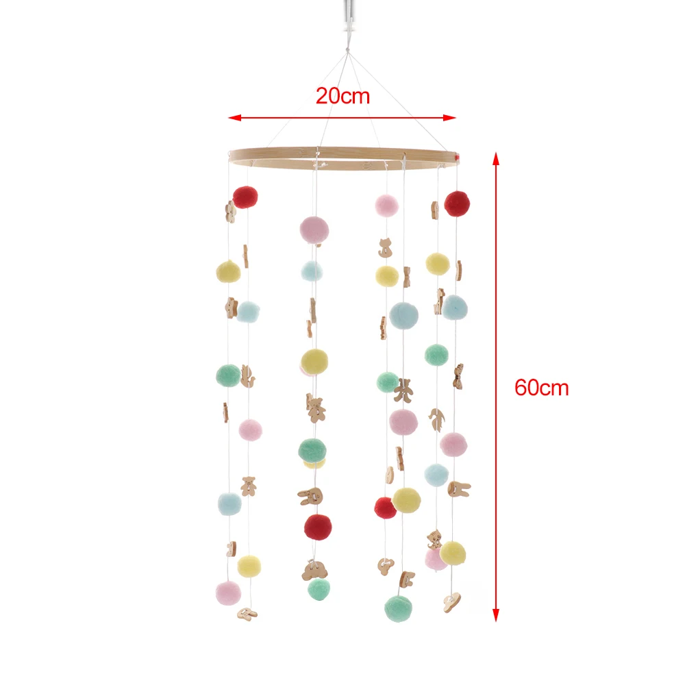 Детские красочные шары погремушки Diy вращающаяся кровать Колокольчик для