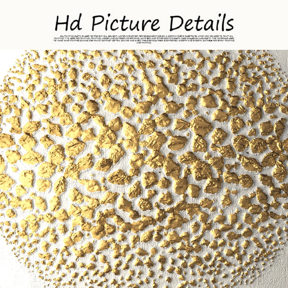 Холщовая живопись золотые листья гинкго Золотая фольга настенное искусство