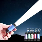 Открытый водонепроницаемый мини USB перезаряжаемая вспышка светильник вспышки светильник светодиодный светильник портативный брелок для ключей с изображением фонаря светильник водонепроницаемый кемпинг