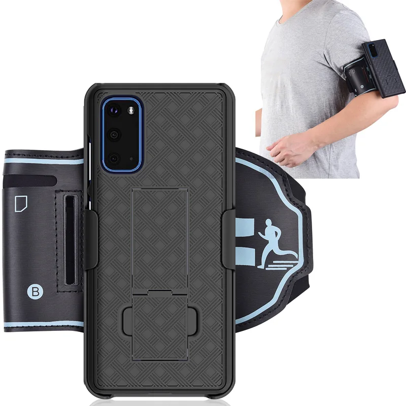 sport armband case arm band cover hard back case phone holder for samsung galaxy s20 s20 plus ultra 5g note 20 ultra wristband free global shipping