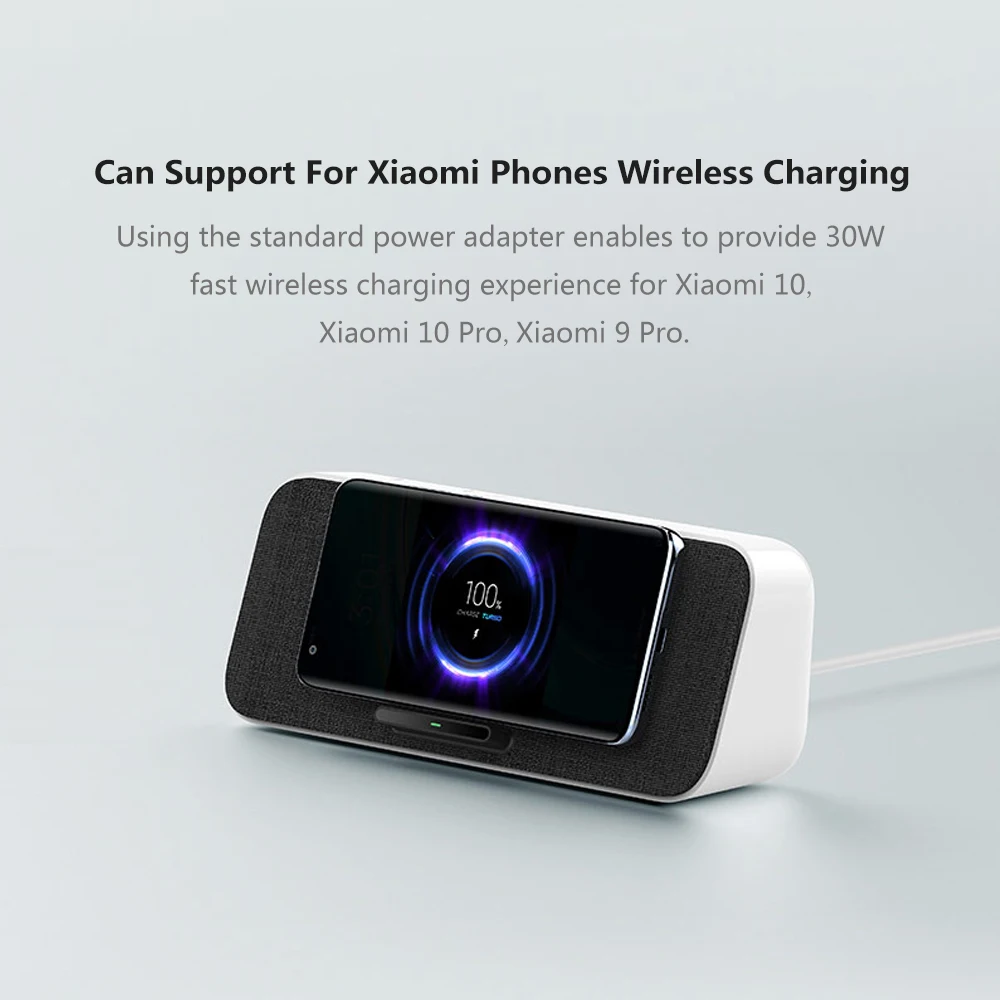 Оригинальный динамик Xiaomi Mijia быстрая Беспроводная зарядка 30 Вт MAX BT5.0 домашний