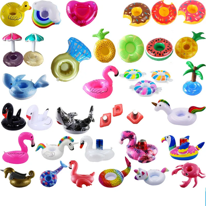 

Watermelon Lemon Duck Unicorn Cloud Swan Umbrella Multi-Shape Inflatable Cup Holder Swimming Pool Coaster Children's Water Toy
