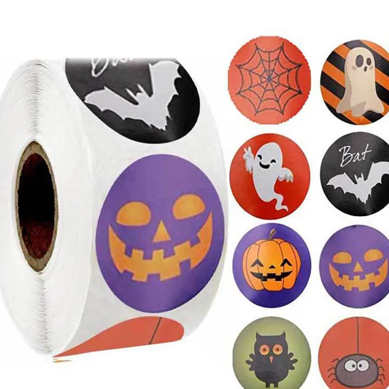 500 шт./рулон наклейки на Хэллоуин|Украшения своими руками для вечеринки| |