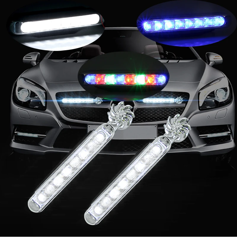 2 шт. Автомобильные дневные ходовые огни для AMG Mercedes W212 W210 W211 W202 W203 CLA CLS GLS GLK Тюнинг автомобиля ветровые грили полоска-Фара
