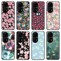 garden party flowers phone cover for huawei p30 p40 p50 pro mate 40 40pro honor 50 50pro 50se non slip frame phone case