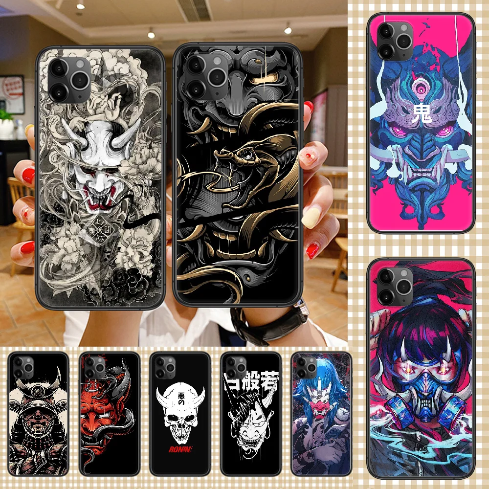 Японская Маска самурая Oni для девушек чехол телефона корпус iphone 5 5s se 2 6 6s 7 8 12 mini plus