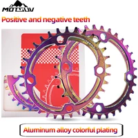 colorful mtb chainring 3234t 3638t single speed chain ring 104bcd narrow wide chainring mountain road bike crankset chainwheel