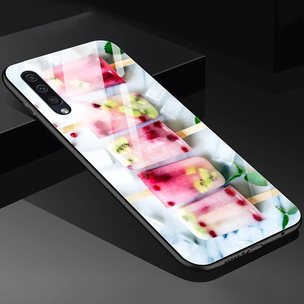 

Flower Case For Samsung A50 A70 A20 A40 A51 A71 A20E S10 S20 S9 S8 S7 Edge Ultra Puls Note 10 9 8 Plus Glass Phone Cases Cover