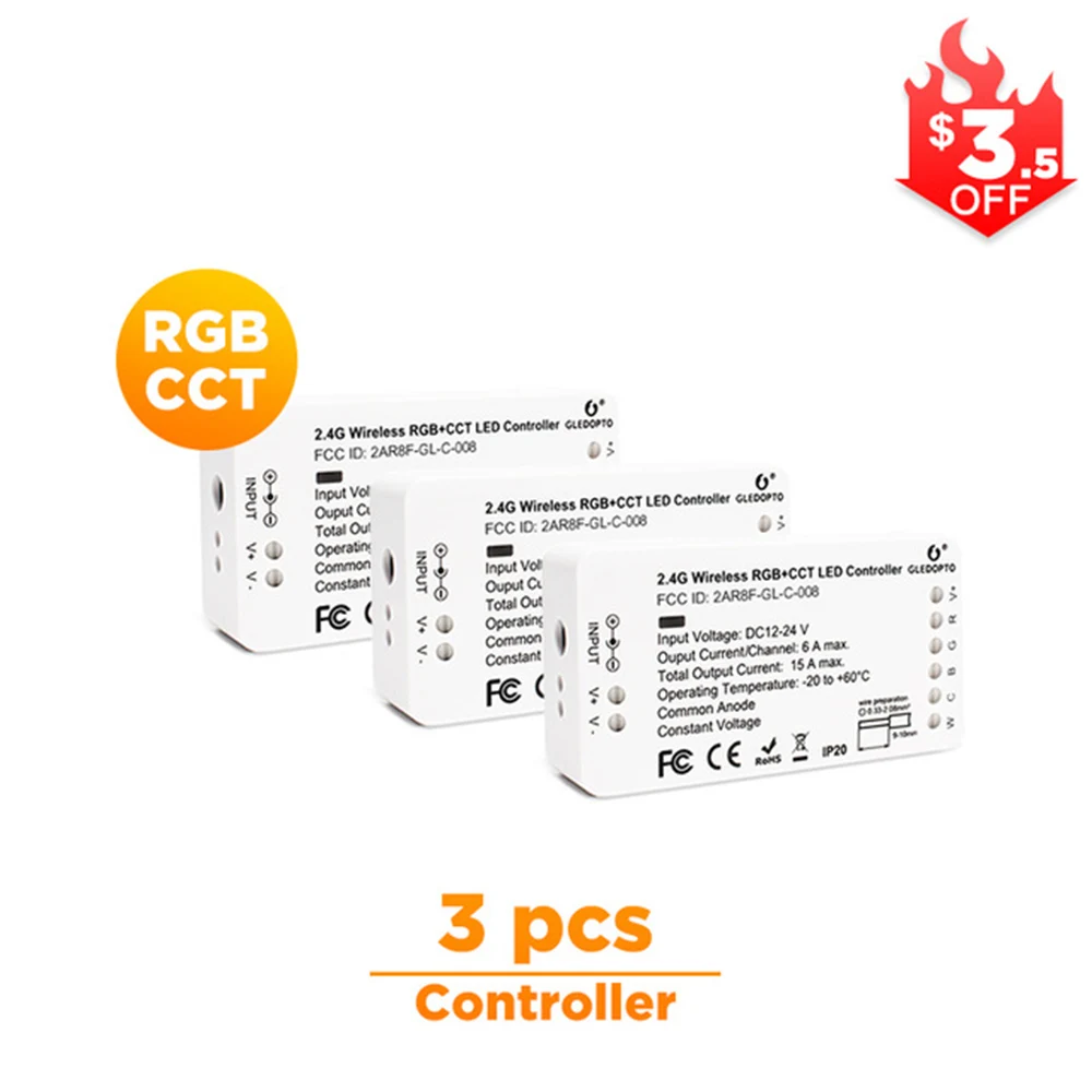 3pcs RGBCCT G светодиодный opto Zigbee RGBCCT RGBW светодиодный контроллер управления Smart 12V 24V DC Голосовое управление Echo Plus Smartthings Zigbee 3,0 контроллер-концентратор - Цвет: 3pcs RGBCCT