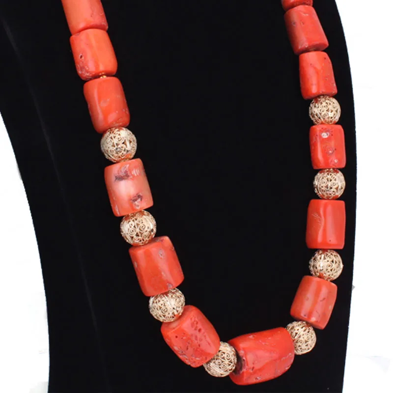 4 ювелирных изделия нигерийский Свадебный комплект украшений 31 дюйм 13-22 мм