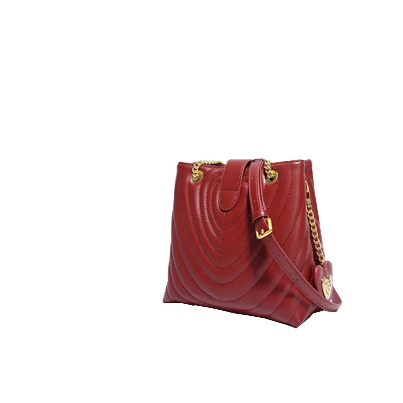 

women bag retro leather women's bag bucket bag one shoulder slant women's bag chain women's bag fashion wallet mobile phone bag