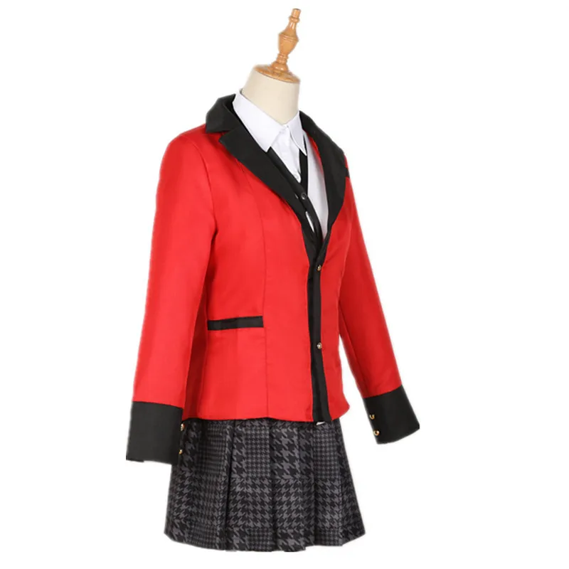 

cosplay kakegurui figure anime dress girl suit costume adult women red high quality polyester material