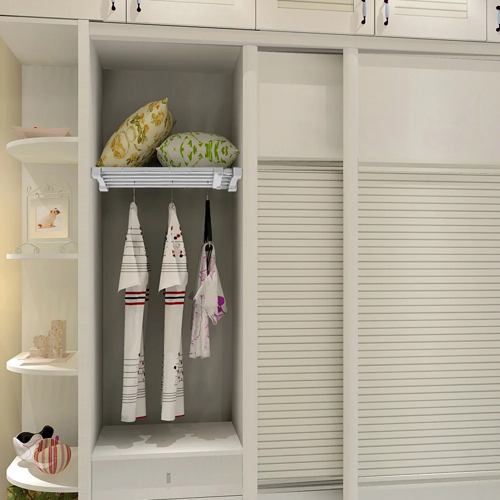 Регулируемый органайзер для шкафа полка хранения экономия места полки держатели