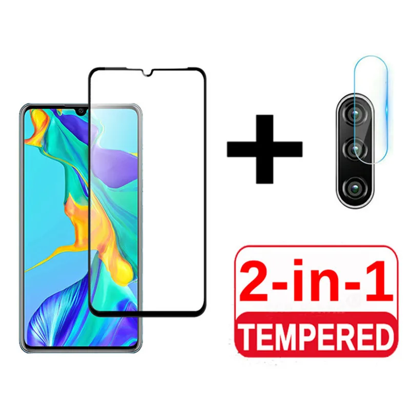 

2 in 1 Tempered Glass For Huawei P30 P30 lite P20 pro glass Psmart 2019 Screen Protector lens Film Glass For Huawei P20 P30 lite