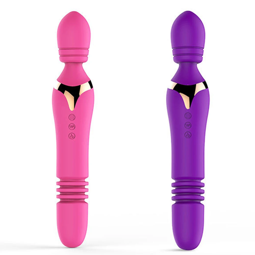 Дилдо вибратор телескоп 7 шаблонов вибрации нагреваемый интимные игрушки для