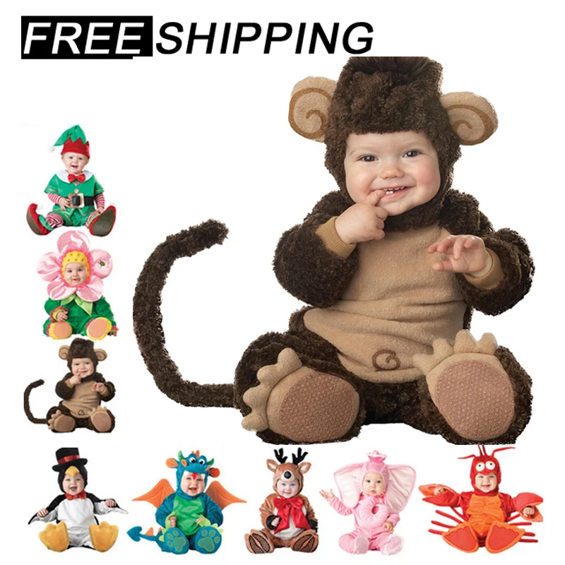 Детский комбинезон в форме животного на весну Хэллоуин и Рождество|infant overalls|romper