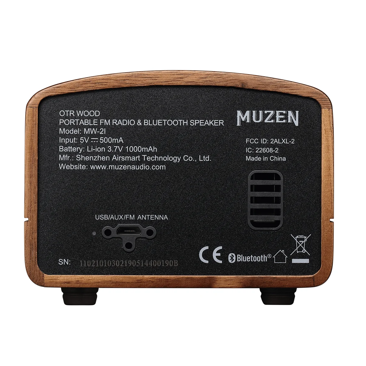Деревянный Ретро FM-радиоприемник MUZEN OTR ручной работы мини Bluetooth-динамик
