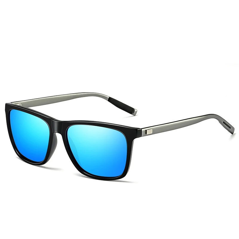 C6 black blue gun HBK, роскошные квадратные Poalrized солнцезащитные очки для мужчин и женщин, классические простые фирменные дизайнерские очки, одноцветные очки для вождения - Цвет линз: C6 black blue gun