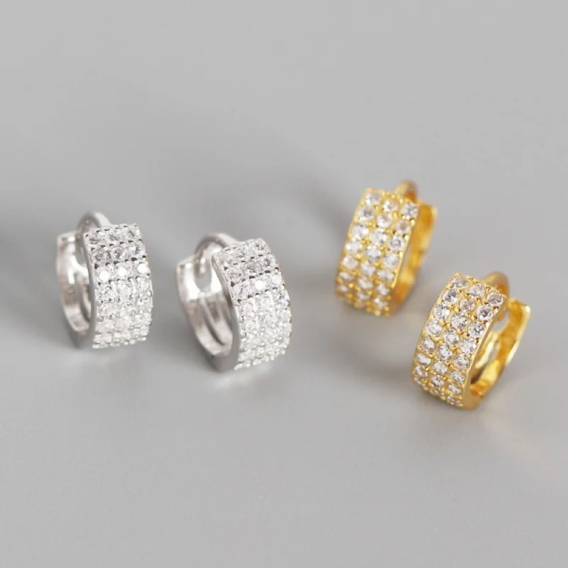 Очаровательные серьги кольца для женщин супер прозрачные маленькие циркониевые