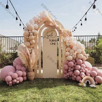 144pcs195pcsdoubled dusty pink apricot balloon garland arch kit global bride wedding anniversary valentines day decoration