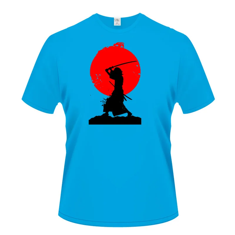 Футболка мужская с принтом воина солдата самурая из высококачественного хлопка