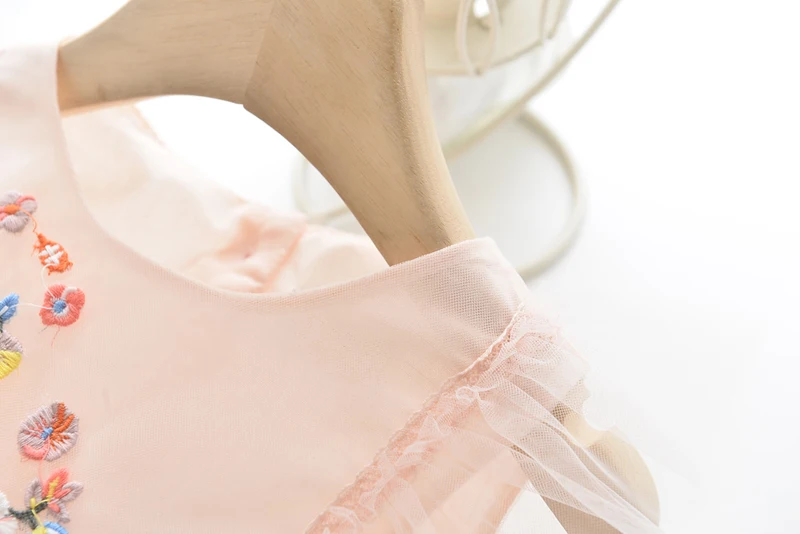 LOVE DD&ampMM Girls Dresses 2022 Summer New Children's Wear Simple Princess Embroidery Mesh Sleeveless Sweet Dress | Детская одежда