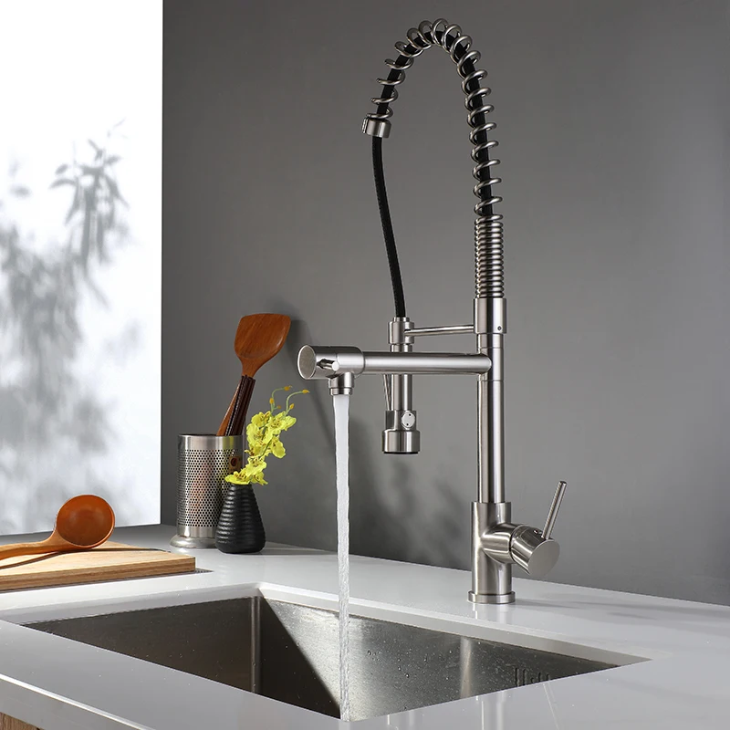 Твердая латунь многофункциональный поворотный 2 Way горячей и холодной Кухня