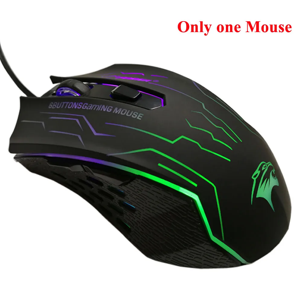 

Silent Click USB Wired Gaming Mouse 6 Buttons 3200DPI Mute Optical Computer Mouse Gamer Mice for PC Laptop Notebook Game