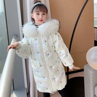 girls babys kids down jacket coat 2021 thread warm white duck down thicken winter autumn outerwear hooded childrens clothing