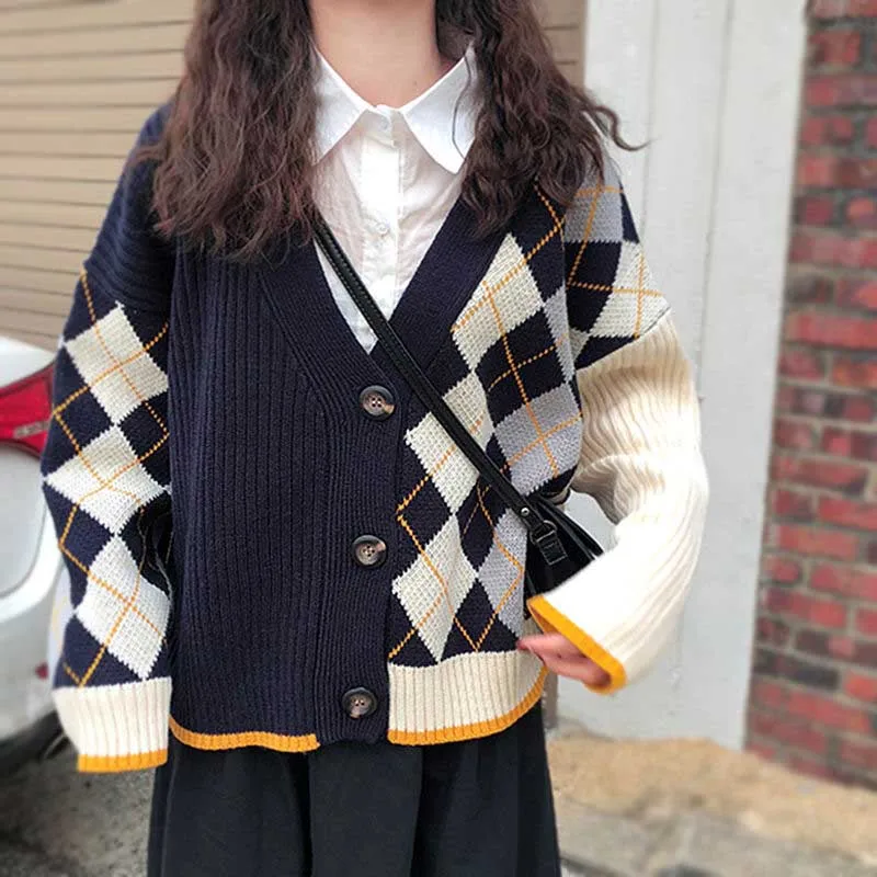 Осенние женские вязаные свитера NiceMix короткий кардиган свитер свободные