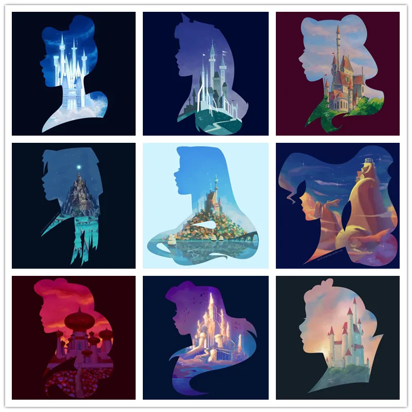 

Алмазная живопись 5D «сделай сам», черное искусство, Дисней, принцесса, Стич, Микки, красавица, чудовище, королева, алмазная вышивка, мозаика р...