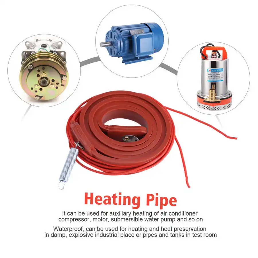 80 Вт 220V многоцелевой нагревательная лента трубы компрессор кондиционирования