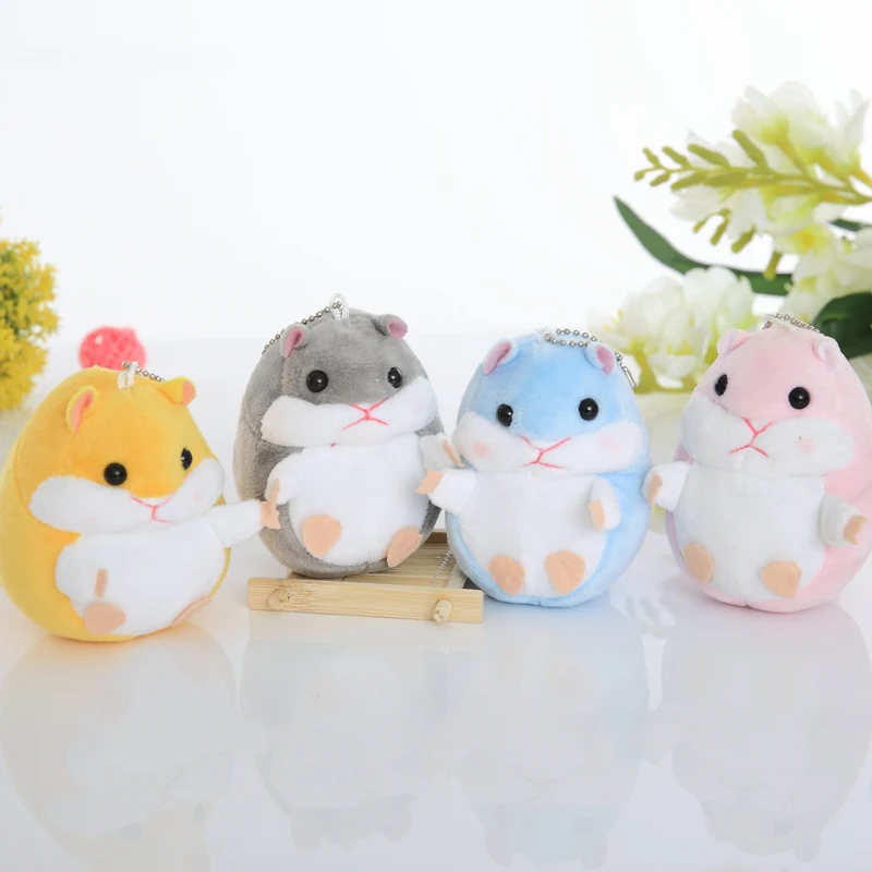 

10pcs/lot Cute Plush Hamster Pendant Toy Bag Backpack Keychain Stuffed Animals Doll Kids Toys Gift