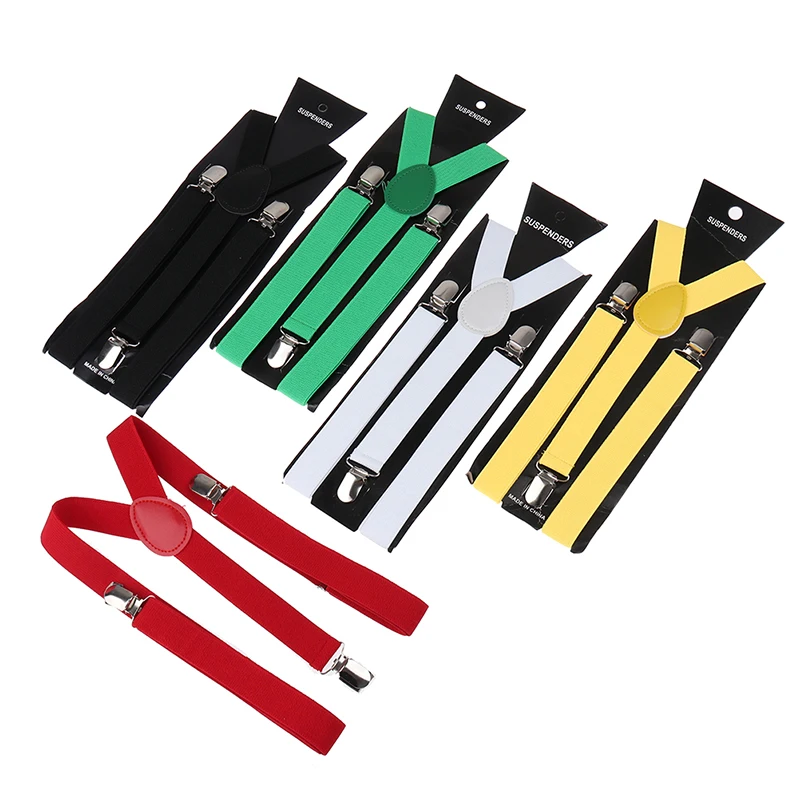 

1PC Adjustable Elasticated Adult Suspender Straps Unisex Women Men Y Shape Elastic Clip-on Suspenders Pants Braces